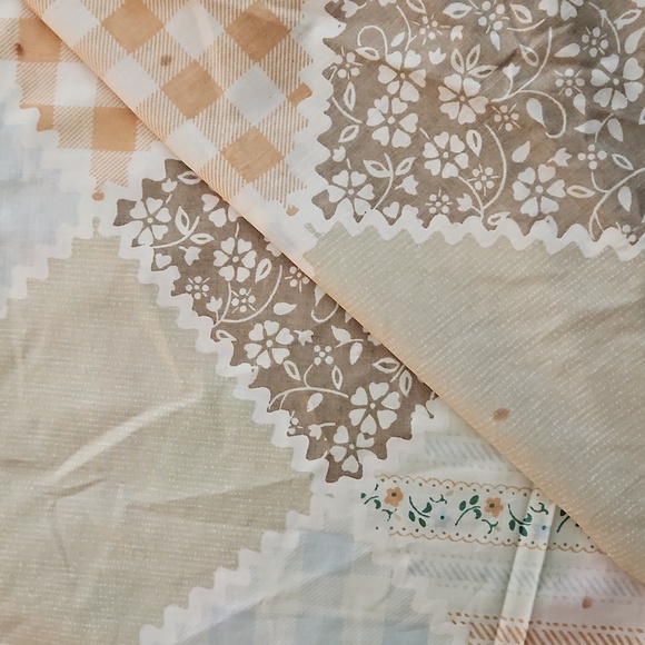 Full/Queen Flat Sheet - Patchwork design vtg 1970’s - Picture 4 of 4